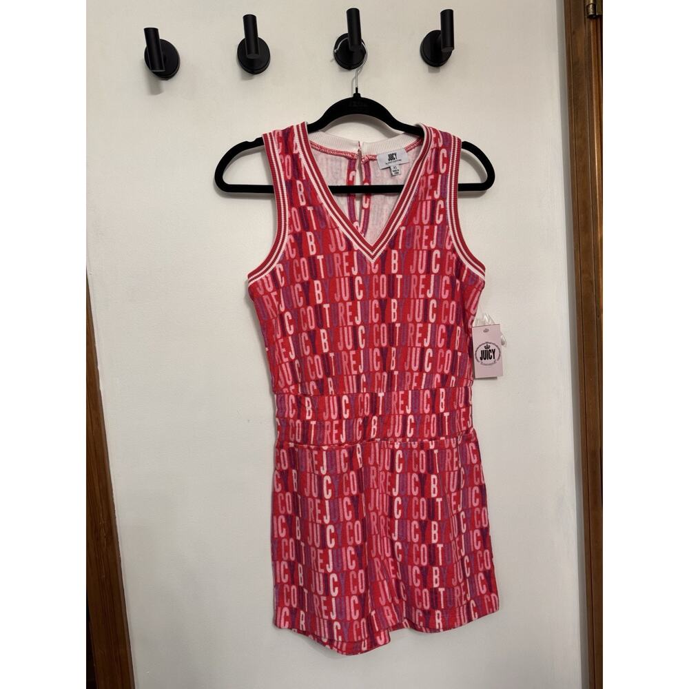 NWT Juicy Couture French Terry Romper Short Jumper Woman’s XS Pink $69
